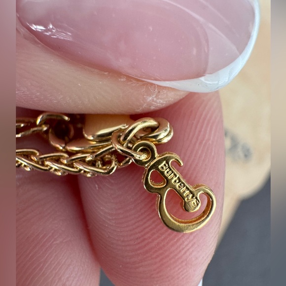 LOT 1637 18K gold plated Burberrys vintage necklace - Picture 5 of 8